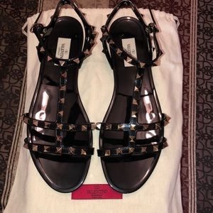 Valentino Garavani Rockstud Flat Sandals, will TRADE.
